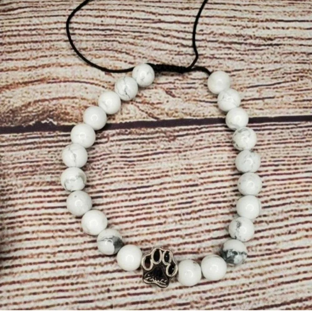 Pawz paw print marble bracelet